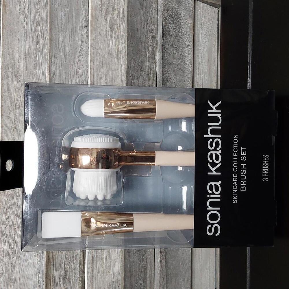 Sonia Kashuk Skincare Collection Brush Set - 3 Brushes for Perfect Application